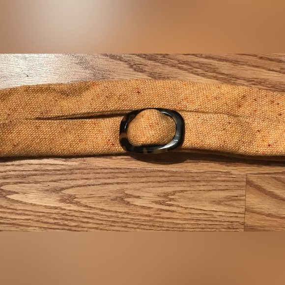 RARE J. Crew 100% Wool Knit Belt Rust Orange M/L NWOT - Picture 2 of 7